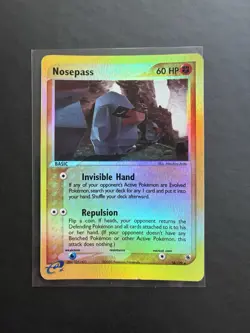 Pokemon TCG Nosepass EX Ruby & Sapphire Card 18/109 Reverse Holo Rare LP - Image 1