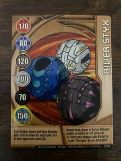 Bakugan Series 3 - 24/48B Copper Gate Card - River Styx - Image 1