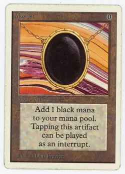 Mox Jet Unlimited Edition 1993 Played MTG - Image 1