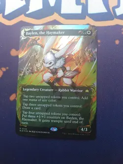 Baylen, the Haymaker (Borderless) (Raised Foil) - Bloomburrow (BLB) MTG - Image 1
