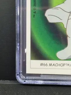 Machop Pokemon Sticker Card (2000) Dunkin’ Boomer CGC Grade 9 Population 1! - Image 4
