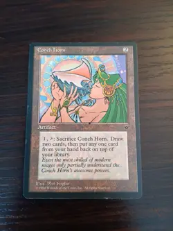 MTG Conch Horn Fallen Empires Regular Rare - Image 1