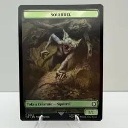 MTG Pip Fallout Squirrel 0009 & Food 0013 Double Sided Token Foil - Image 1