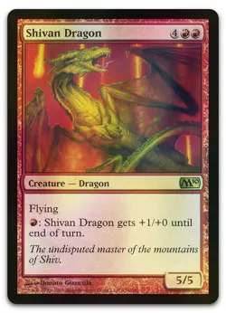 Shivan Dragon #156 (Foil) (NM) Magic 2010 M10 Magic MTG - Image 1