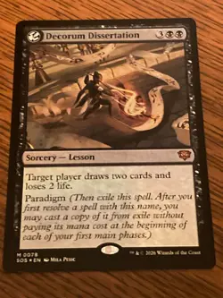 Secrets of Strixhaven Decorum Dissertation FOIL - Magic The Gathering MTG - Image 1