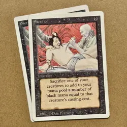 MTG ~ 2x Sacrifice ~ 3ED Third 3rd Edition / Revised ~ 1994 English ~ HP - Image 1
