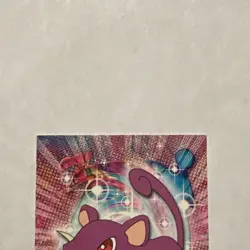 Topps Rattata #19 Pokemon Card TV Animation Black Logo - Image 3
