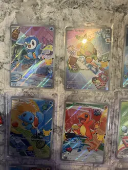 Pokemon Series 1 Holo Card Lot Squirtle Charmander Rowlet Popplio all 9 Cards - Image 5