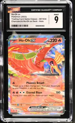 CGC 9 GEM MINT Ho-Oh ex 007/034 TCG Classic Charizard Deck Holo Pokemon 2023 - Image 1
