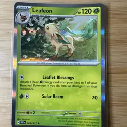 Pokemon Prismatic Evolutions Holo Rare 005/131 Leafeon - Image 1