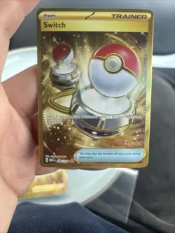 Pokemon TCG Switch 206/165 Gold Hyper Rare Scarlet & Violet 151 - Image 1