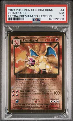 2021 POKEMON CELEBRATIONS ULTRA-PREMIUM COLLECTION #4 CHARIZARD PSA 7 - Image 1