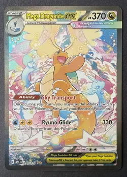 Pokemon Ascended Heroes Mega Dragonite EX Secret Illustration Rare (SIR) 290/217 - Image 1