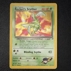 Pokemon Rocket's Scyther 13/132 Gym Heroes Holo Rare Basic Mantis 60HP 40 - Image 1