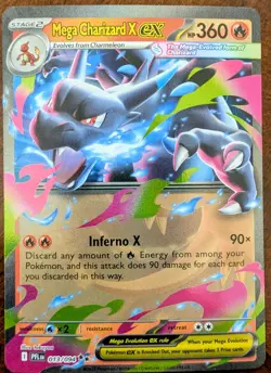 Mega Charizard X EX 013/094 Me02: Phantasmal Flames Holo Pokemon TCG Card - Image 1