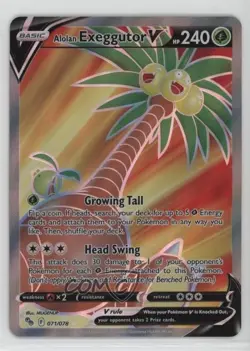 Alolan Exeggutor V Ultra Rare Pokemon Sword & Shield Pokemon Go #071 - Image 1