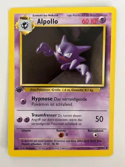 1st Edition Alpollo Haunter 29/102 German Base Set WOTC Pokemon Rare NM - Image 1