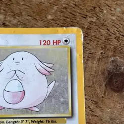1999 Pokemon Set Unlimited Chansey Rare Holo #3/102 - Image 2