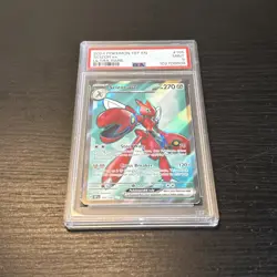 PSA 9 Mint Pokemon 2024 Scizor ex 195/162 Temporal Forces Ultra Rare Full Art - Image 3