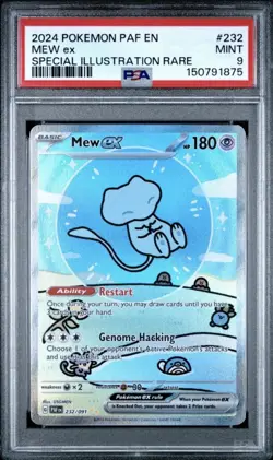POKEMON PAF EN-PALDEAN FATES SPECIAL ILLUSTRATION RARE 232 MEW EX PSA 9 New Cert - Image 1