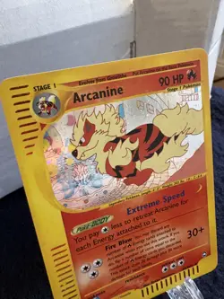 SWIRL NM/M 2003 Aquapolis Arcanine H2/H32 WOTC E-Reader Series Pokemon HOLO RARE - Image 3