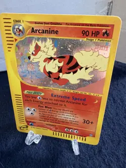 SWIRL NM/M 2003 Aquapolis Arcanine H2/H32 WOTC E-Reader Series Pokemon HOLO RARE - Image 5