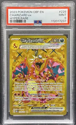 Pokemon Charizard ex SV03 Obsidian Flames Hyper Rare Holo PSA 9 2023 - Image 1