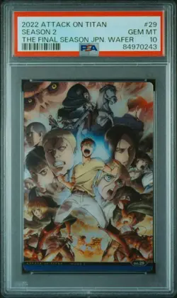 Attack On Titan Bandai Wafer Card PSA10 Season 2 No.29 Gem Mint - Image 1