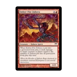 WOTC MtG Champions of Kamigawa Ember-Fist Zubera (C) (Foil) NM - Image 1