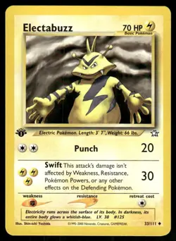 Pokemon Tcg Neo Genesis WOTC NM Regular Electabuzz [1st Edition] #33 - Image 1