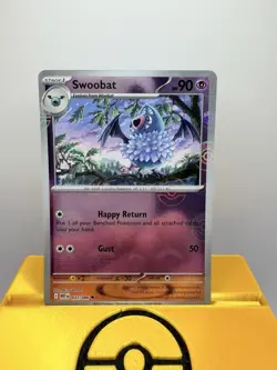 Pokemon TCG: Swoobat 037/086 Pokeball Reverse Holo- Scarlet & Violet White Flare - Image 1