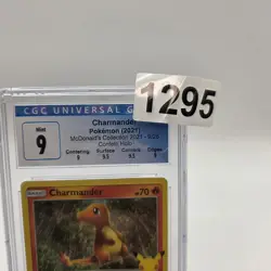 Pokemon Charmander 9/25 McDonald's Collection 2021 Confetti Holo CGC 9 Mint - Image 3