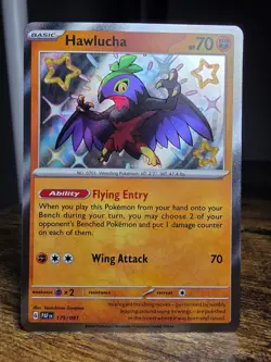 Pokemon Hawlucha Shiny Rare Holo SV: Paldean Fates 2024 175/091 NM - Image 1