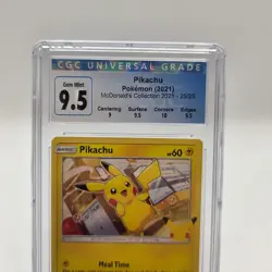 Pokemon Pikachu 25/25 McDonald's Collection 2021 Non Holo CGC 9.5 Gem Mint - Image 2