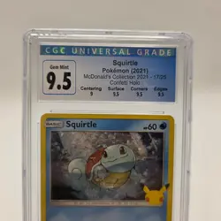 Squirtle McDonald's Collection 2021 17/25 Confetti Holo CGC 9.5 Gem Mint Pokemon - Image 2