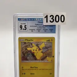 Pikachu 25/25 McDonald's Collection 2021 Confetti Holo CGC 9.5 Gem Mint Pokemon - Image 3