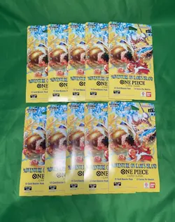 One Piece OP15/EB04 Adventure on KAMI’S Island 10 Booster Packs English Sealed - Image 1