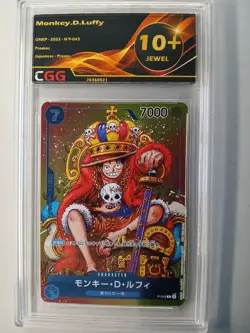 Card One piece Japanese Monkey.D.Luffy P-043 Promo Graded CGG OP005J - Image 3