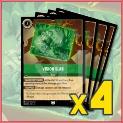 Disney Lorcana TCG: Vision Slab 100/204 x4 Uncommon - Image 1