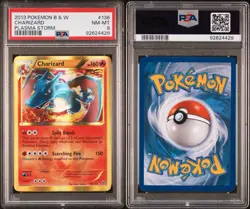 Pokemon TCG Charizard 136/135 2013 B&W Plasma Storm Secret Rare Card PSA 8 - Image 1