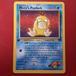 Pokemon Card - Misty's Psyduck Gym Challenge 90/132 Common 1st Edition Lp Wotc - Image 1