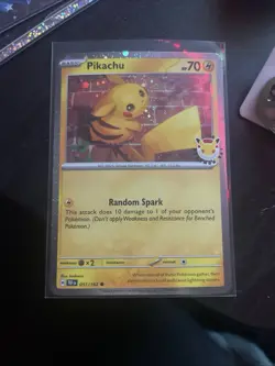 Pokemon Pikachu 051/162 SV05 Temporal Forces Holo Basic Card Random Spark HP 70 - Image 1