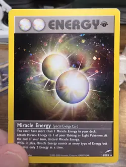 Pokemon Neo Destiny Miracle Energy 16/105 Holo Card 1st Edition MP - Image 1