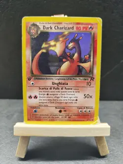 Dark Charizard 21/82 1st Edition Italian Team Rocket Pokemon Card Played WOTC - Image 1