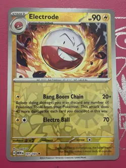 Pokemon TCG Electrode Scarlet & Violet Reverse Holo Rare Card 101/165 - Image 1
