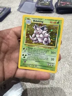 Pokemon TCG Nidoking Base Set Holo Unlimited Rare Card 11/102 NM/LP Condition - Image 1