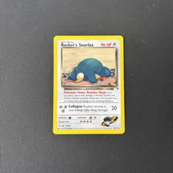 Pokemon Card Gym Heroes Rocket's Snorlax 33/132 WOTC Rare - Image 2