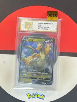 Pokemon Chinese TCG Card Sword & Shield Dragonite V CS6bC 105/131 RR Grade10 - Image 1