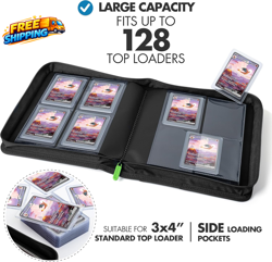 Toploader Binder Trading Card Binder Storage 128 4 Pocket Top Loader Pokemon 7445001022041 - Image 2