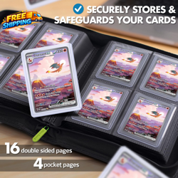Toploader Binder Trading Card Binder Storage 128 4 Pocket Top Loader Pokemon 7445001022041 - Image 3
